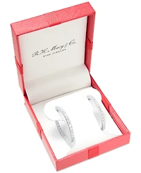 Diamond and Out Hoop Earrings (3 ct. t.w.) 14k White or Yellow Gold