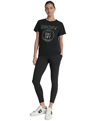 Dkny Sport Women's Medallion Logo Crewneck T-Shirt