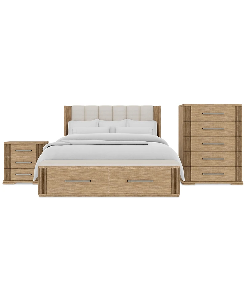 Frandlyn 3-Pc. King Bedroom Set (Storage Bed, Chest & Nightstand)