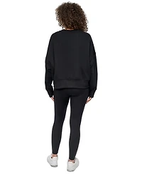 Dkny Sport Women's Mini Stud Logo Crew Neck Sweatshirt