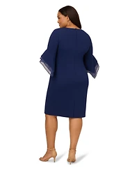 Adrianna Papell Plus 3/4-Sleeve Sheath Dress