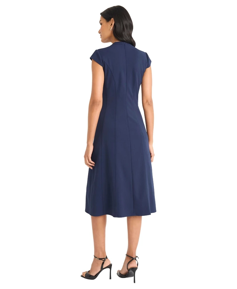 Maggy London Women's Short-Sleeve Midi Dress