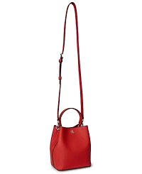 Lauren Ralph Lauren Crosshatch Leather Mini Reese Bucket Bag