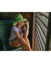 Bloom Crochet Sun Hat In Lime Green