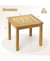 Outdoor Square Side Table End Table for Patio – Ideal for Snacks, Drinks, and Coffee