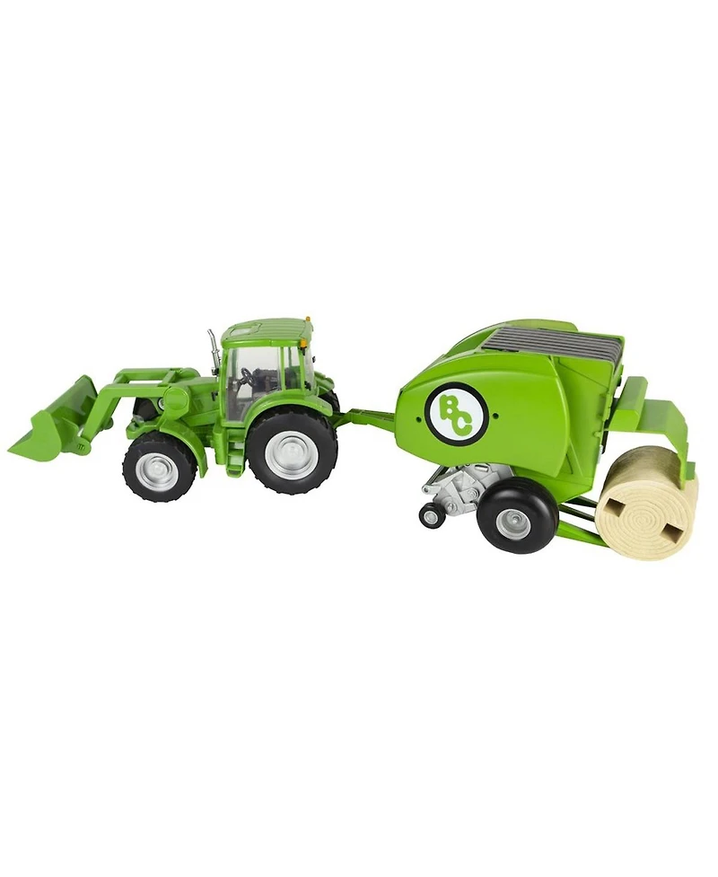 Big Country Toys 1/20 Green Round Baler with Bale