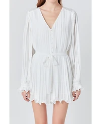 endless rose Women's Pleated Romper