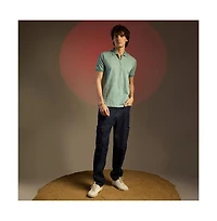 Campus Sutra Men's Sea Green Crevice-Lined T-Shirt