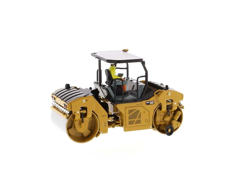 Cat Caterpillar Cb-13 Tandem Vibratory Roller with Rops and Operator High Line Series 1/50 Diecast Model by Diecast Masters