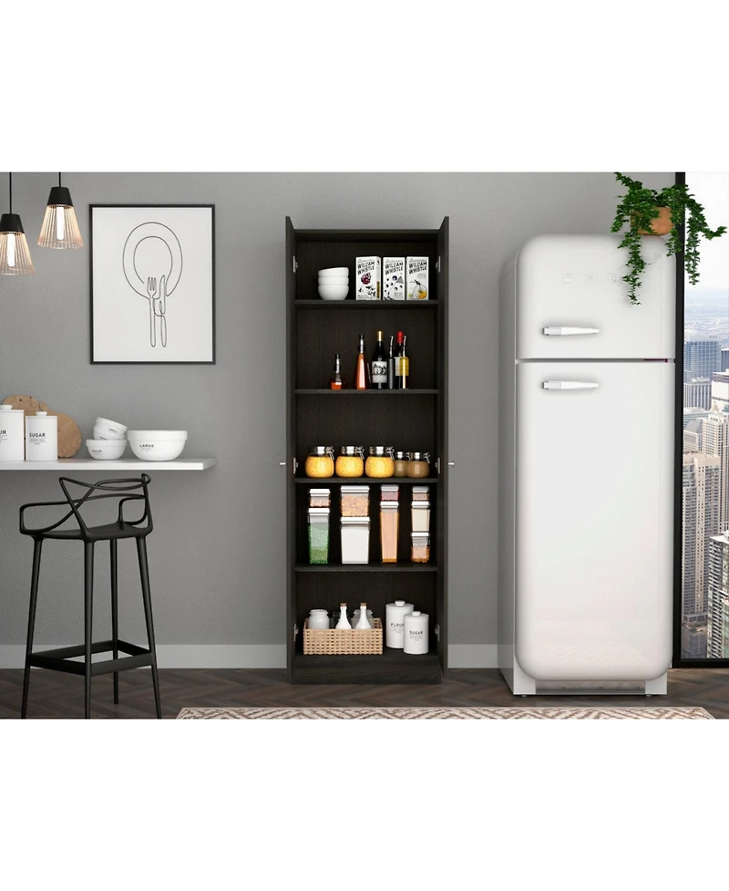 Depot E-shop Dakari Multistorage Double Door Cabinet, Five Shelves