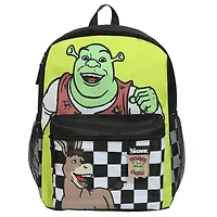Shrek & Donkey Swamp & Checkered Backgrounds 16” Backpack for boys
