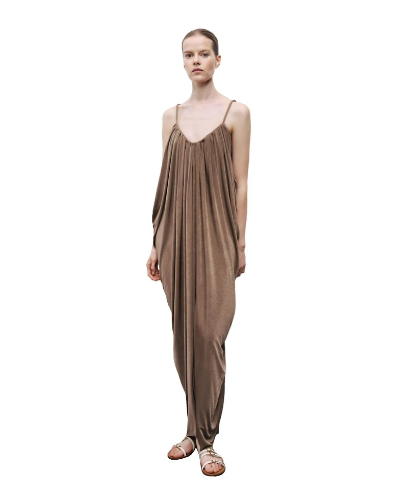 Nocturne Women's Draped Detailed Flowy Maxi Dress