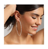 Sohi Silver-Plated American Hoop Earring
