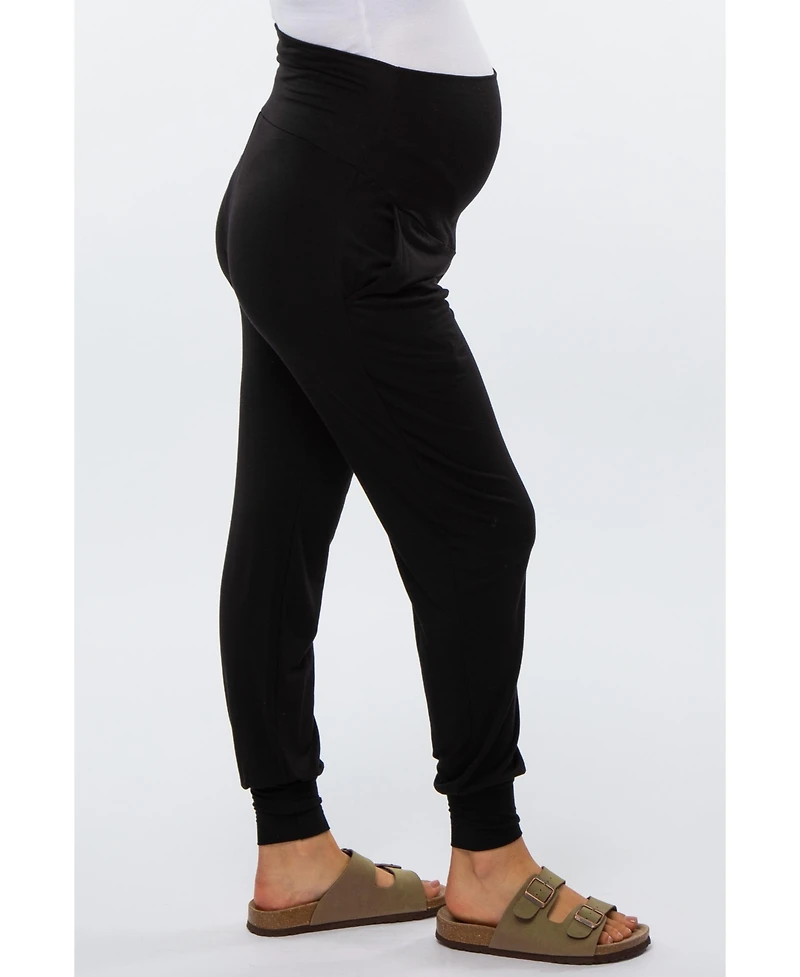 Pinkblush Maternity Navy Blue Band Jogger Pants