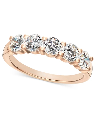 Diamond 5 Stone Band (1 1/2 ct. t.w.) 14k White Gold