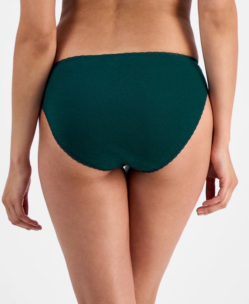 Charter Club Women's Cotton Pointelle Bikini Underwear, Created for Macy's