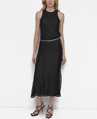 Dkny Women's Chain-Belt Sleeveless Midi Dress