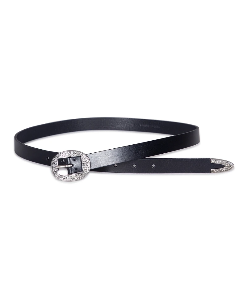 Frye Women's Logo Western Center Bar Belt
