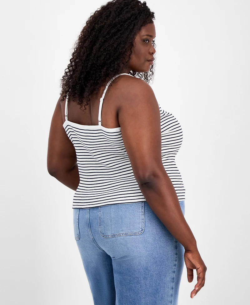 On 34th Trendy Plus Striped Camisole Tank Top, Macy's Exclusive