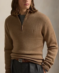 Polo Ralph Lauren Men's Washable Wool Quarter-Zip Sweater