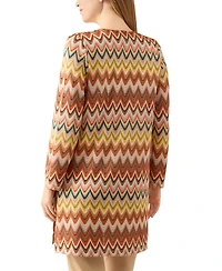 Kasper Women's Chevron-Knit Tie-Front Cardigan