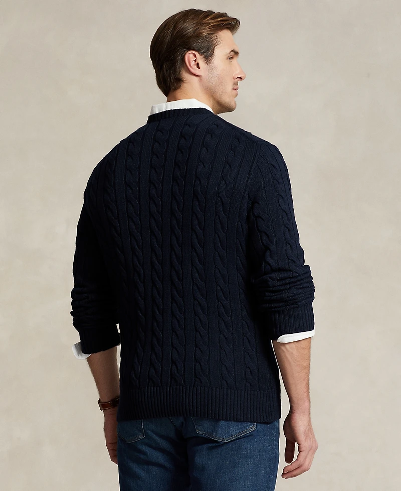 Polo Ralph Lauren Men's Big & Tall Cable-Knit Cotton Sweater