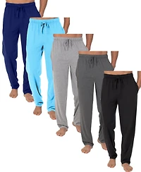 Galaxy By Harvic Men's 5-Pack Modern Fit Classic Lounge Pants