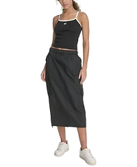 Starter Women's Solid-Color Pull-On Midi Cargo Skirt