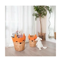 Home Outfitters S/2 Round Unicorn Baskets, Natural