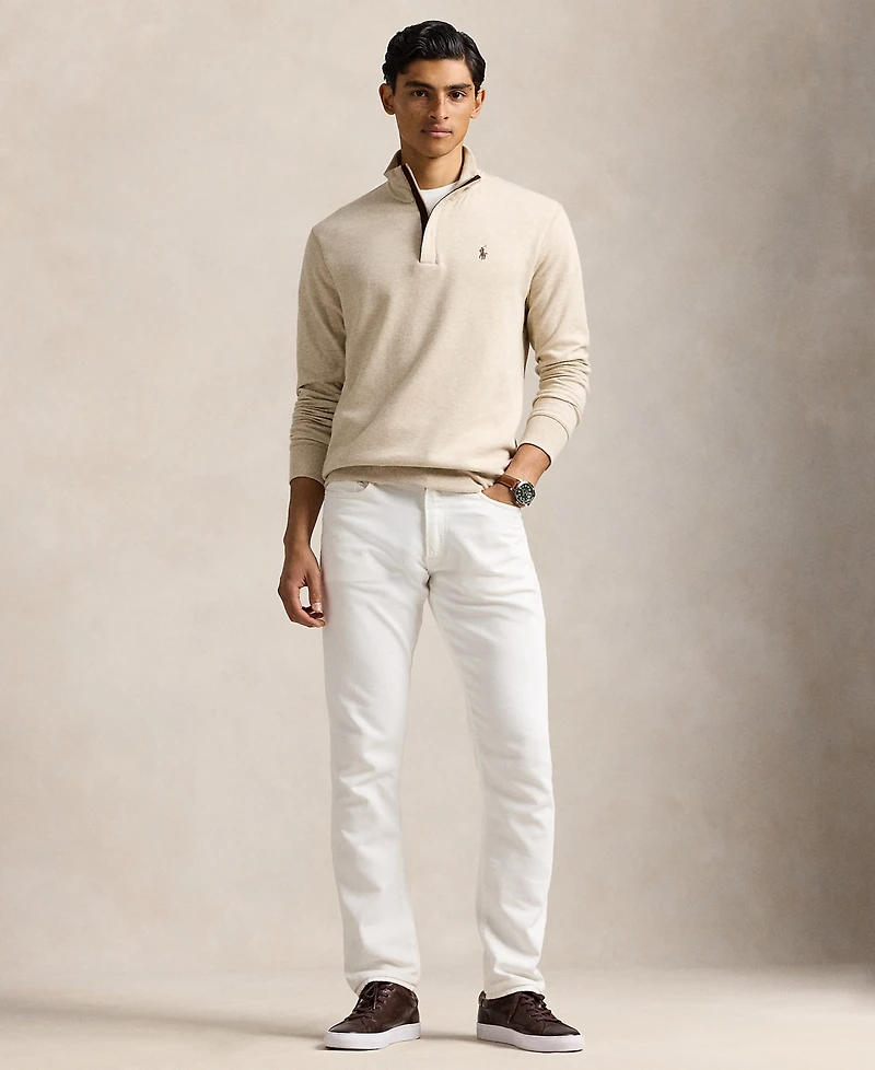Polo Ralph Lauren Men's Luxury Jersey Quarter-Zip Pullover Sweater