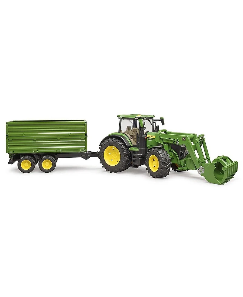 Bruder 1/16 John Deere 7R 350 Tractor with Front Loader and Trailer