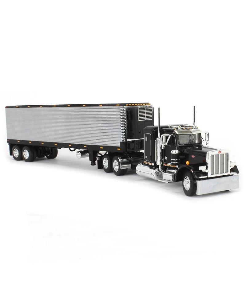 1/64 Black & Chrome Peterbilt 359 with 40ft Vintage Reefer Trailer, Dcp