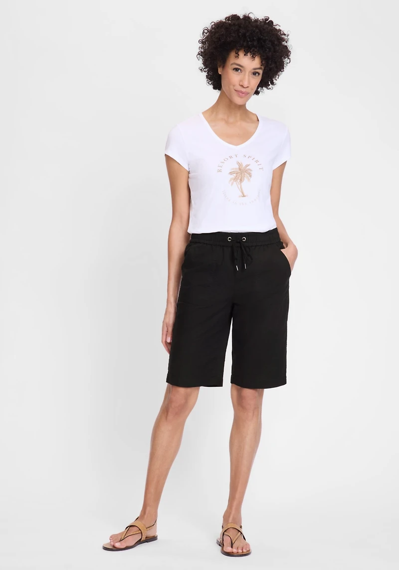 Olsen Women's Lisa Fit Cotton Linen Short
