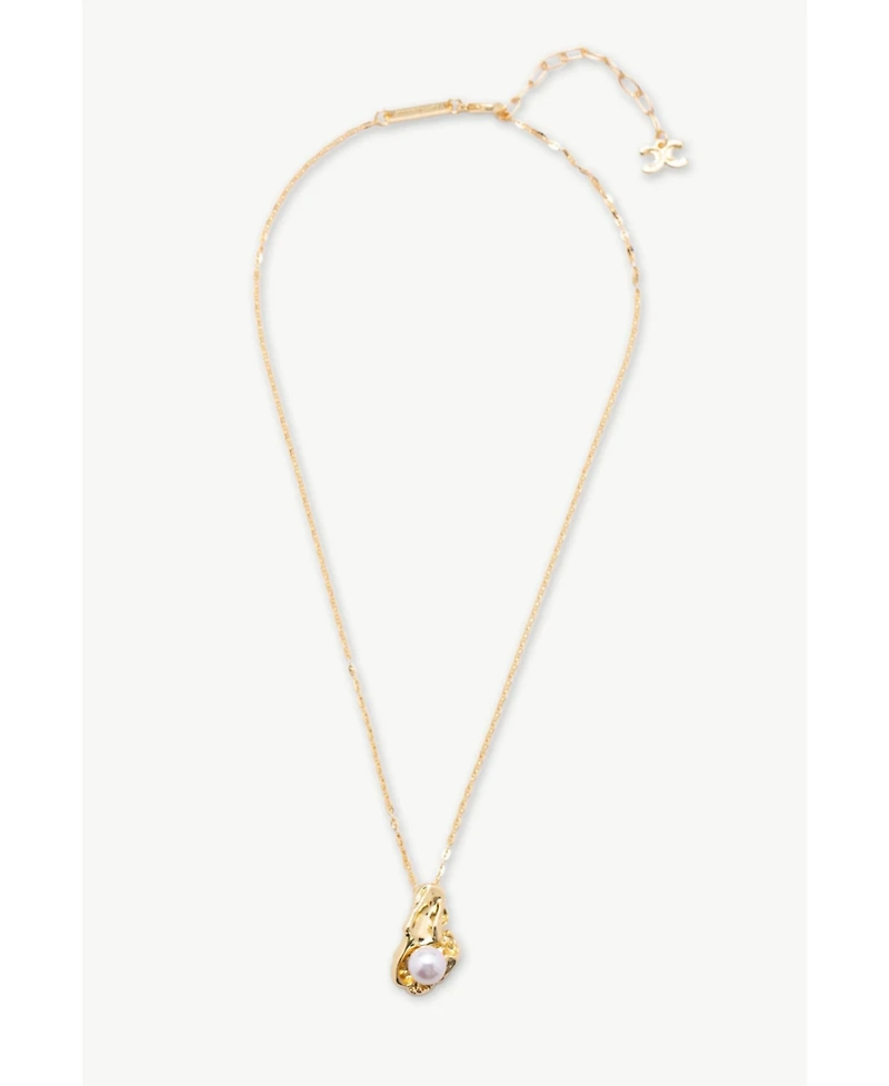 Nyla Molten Freshwater Pearl Pendant Necklace
