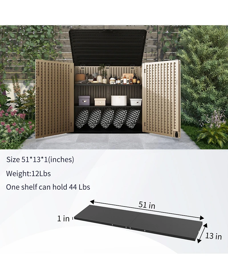 Mondawe Metal Single-Layer Large Cabinet Shelf (1-Pack)