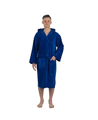 Alpine Swiss Men's Dane Hooded Bathrobe Cotton Terry Cloth Luxury Hotel Spa Robe