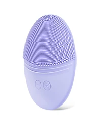 Ezbasics Rechargeable Facial Cleansing Brush, Soft Silicone Waterproof Sonic Vibrating Face Cleaning Brush Compatible with Face Cleansers, 5 Speeds, V