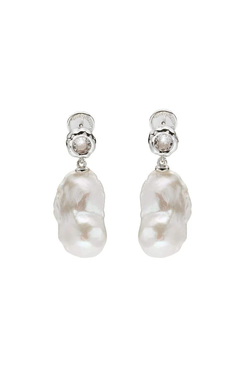 Doris Large Freshwater Baroque Pearl Drop Earrings