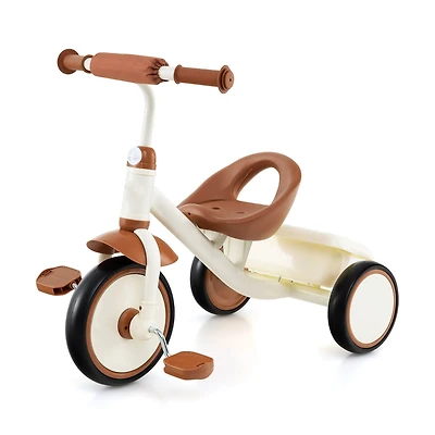 Toddler Tricycle Kids Trike with Adjustable Seat and Basket Aged 3-5 Years Old