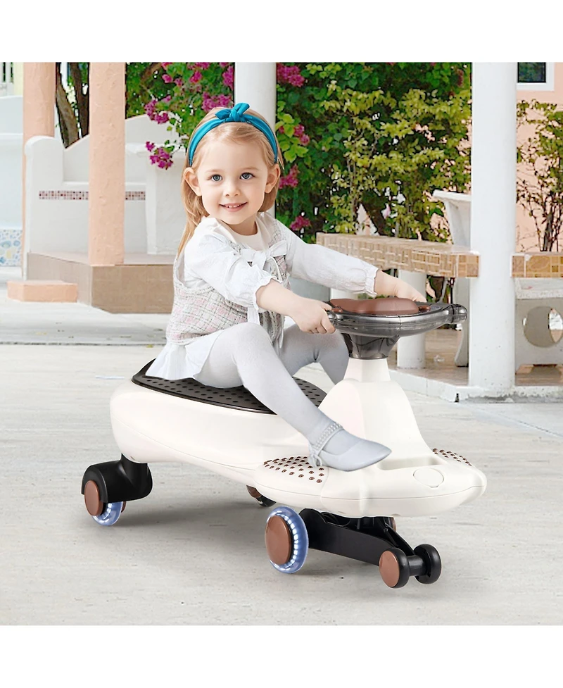 Wiggle Car with Hauling Rope Ride on Toy Under-Seat Storage