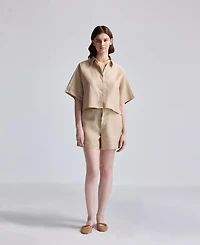 Reistor Women's Boxy Shirt with Lace
