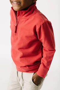 Hope & Henry Boys Organic Long Sleeve French Terry Half-Zip Pullover