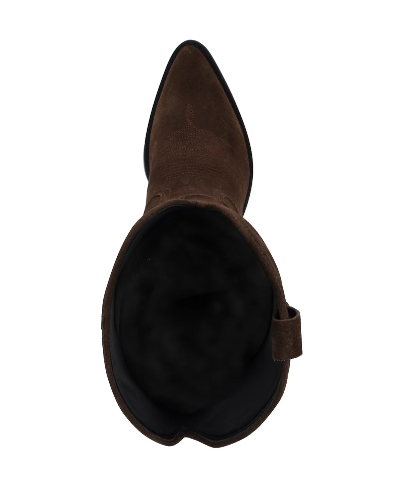 Guess Women's Sashan Knee-High Topstitched Western Boots