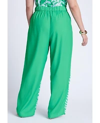 Eloquii Women's Placed Print Pull On Pant