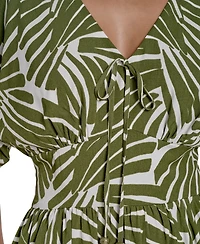 Jessica Howard Petite V-Neck Fit & Flare Dress