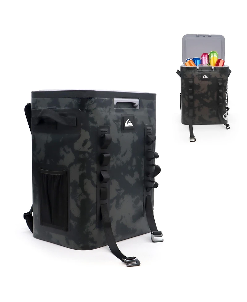 Quiksilver Coastal Collection Zipperless 48-72H 5 Layer Insulated Sweat Free Backpack Cooler with Air Sealed Lid