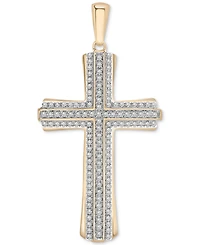 Men's Diamond Cross Pendant (1/2 ct. t.w) in 14k White Gold