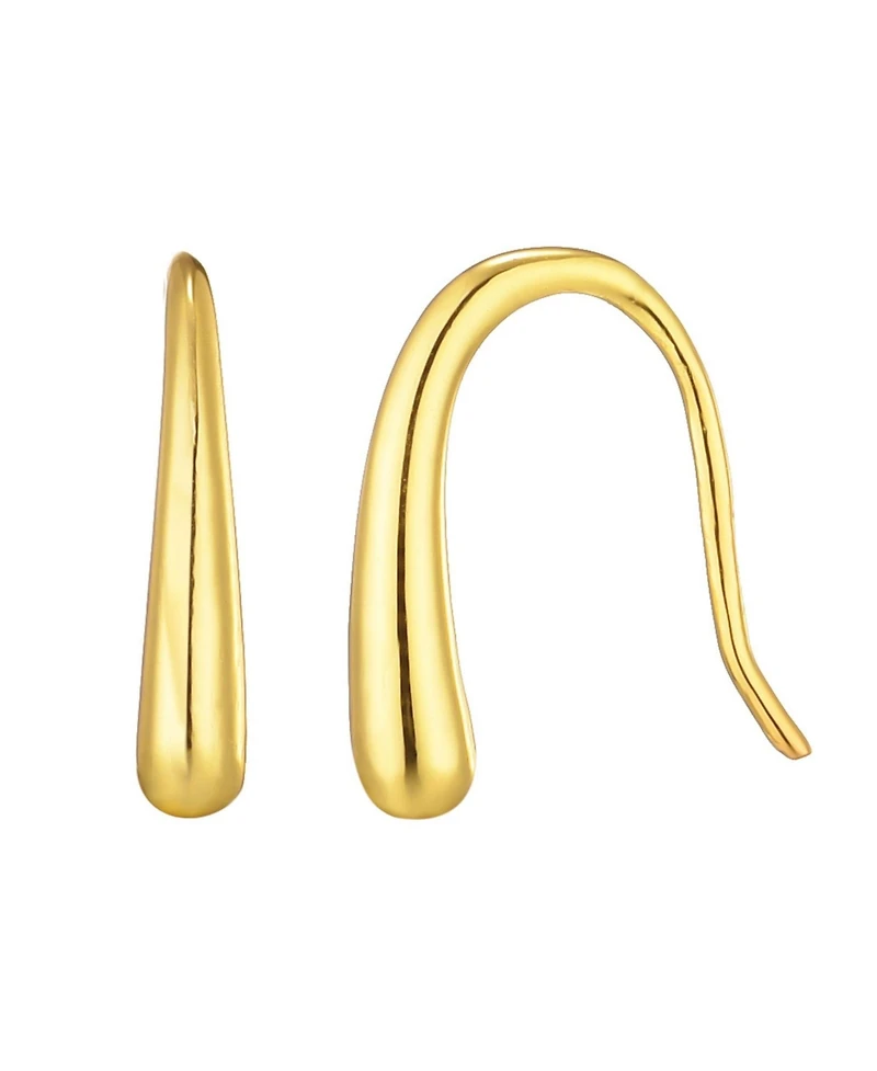 Adornia Fine 14k Gold Vermeil .925 Sterling Silver Teardrop Wire Earrings