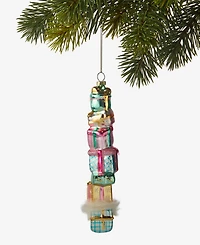 Holiday Lane Pastel Shine Rainbow Gift Box Stack Ornament, Macy's Exclusive
