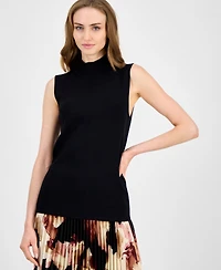 Anne Klein Women's Sleeveless Mock-Neck Sweater